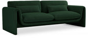 Stylus 86" Boucle Fabric Upholstered Sofa in Green - 198Green-S