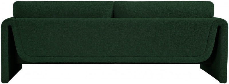 Stylus 86" Boucle Fabric Upholstered Sofa in Green - 198Green-S