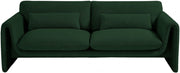 Stylus 86" Boucle Fabric Upholstered Sofa in Green - 198Green-S