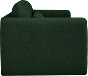Stylus 86" Boucle Fabric Upholstered Sofa in Green - 198Green-S