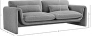 Stylus 86" Boucle Fabric Upholstered Sofa in Grey - 198Grey-S