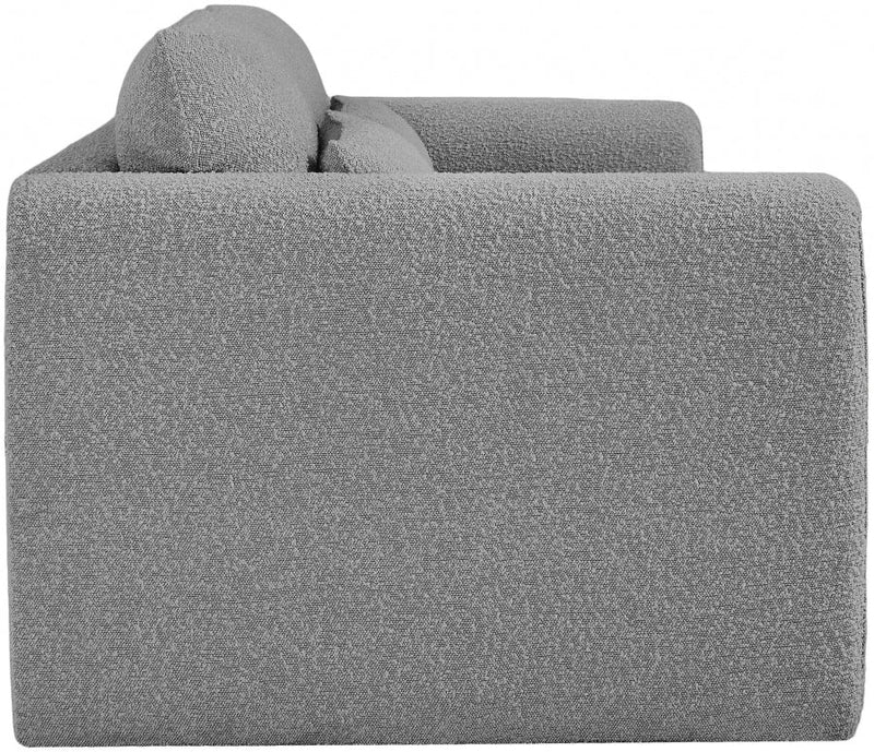 Stylus 86" Boucle Fabric Upholstered Sofa in Grey - 198Grey-S