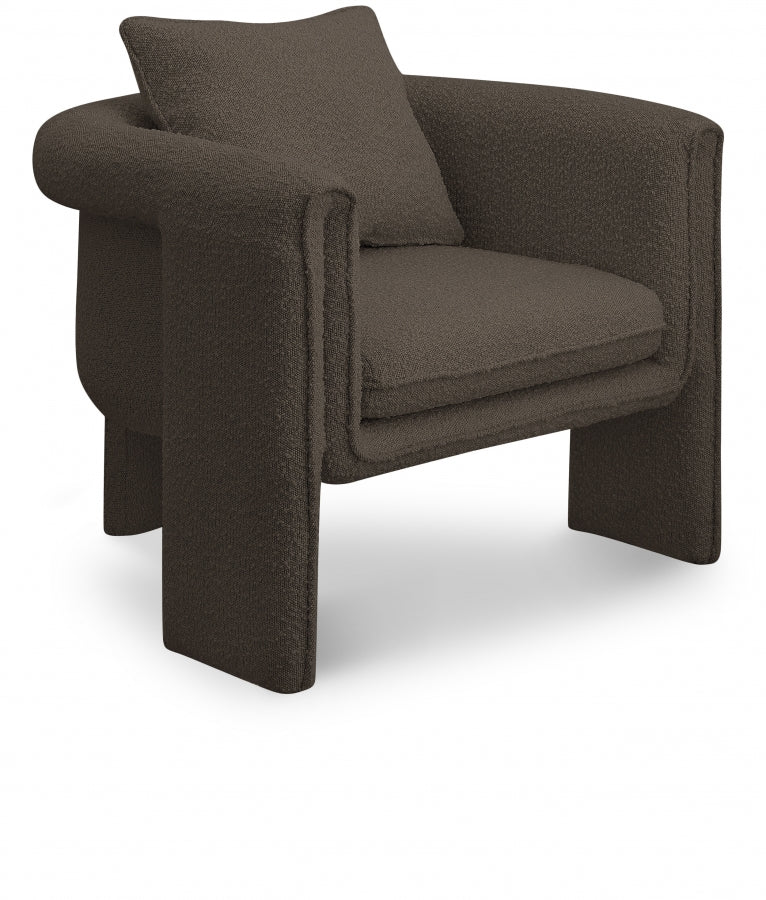Stylus Boucle Accent Chair in Brown - 425Brown