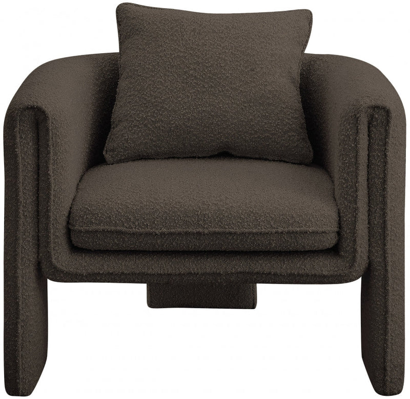 Stylus Boucle Accent Chair in Brown - 425Brown