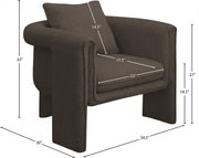 Stylus Boucle Accent Chair in Brown - 425Brown
