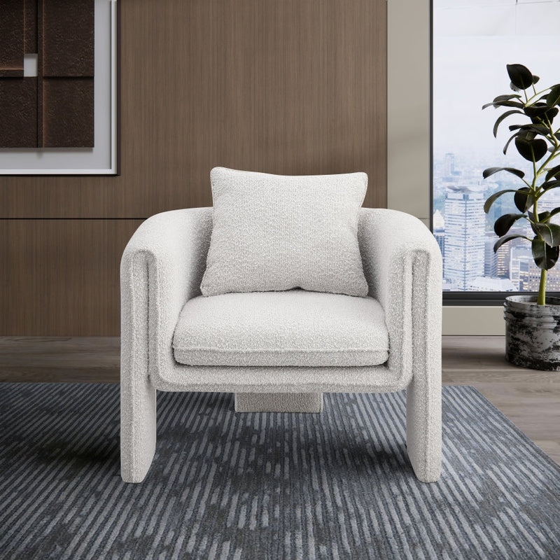 Stylus Boucle Accent Chair in Cream - 425Cream