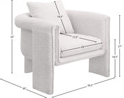Stylus Boucle Accent Chair in Cream - 425Cream