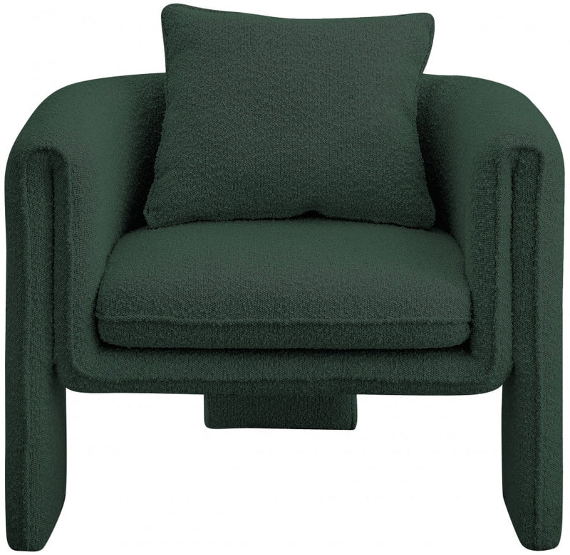 Stylus Boucle Accent Chair in Green - 425Green