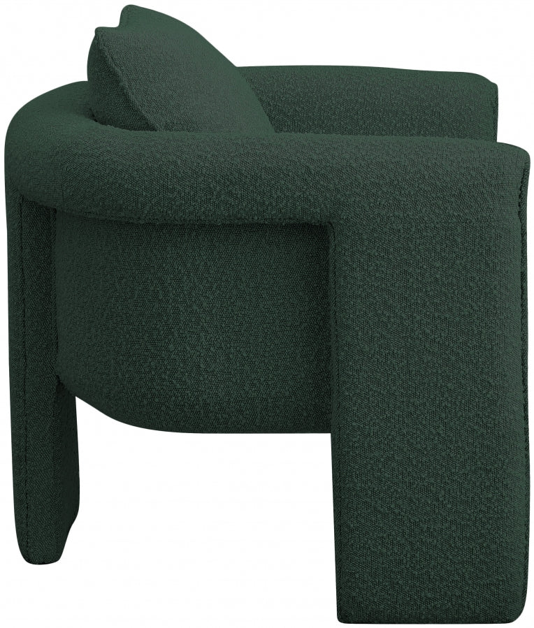 Stylus Boucle Accent Chair in Green - 425Green