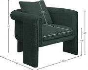 Stylus Boucle Accent Chair in Green - 425Green