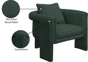 Stylus Boucle Accent Chair in Green - 425Green