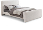 Stylus Boucle Fabric King Bed (3 Boxes) Cream - Gate FurnitureKing Bed