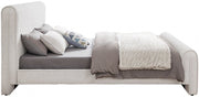 Stylus Boucle Fabric King Bed (3 Boxes) Cream - Gate FurnitureKing Bed
