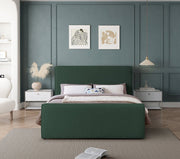 Stylus Boucle Fabric King Bed (3 Boxes) Green - Gate FurnitureKing Bed