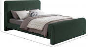 Stylus Boucle Fabric King Bed (3 Boxes) Green - Gate FurnitureKing Bed