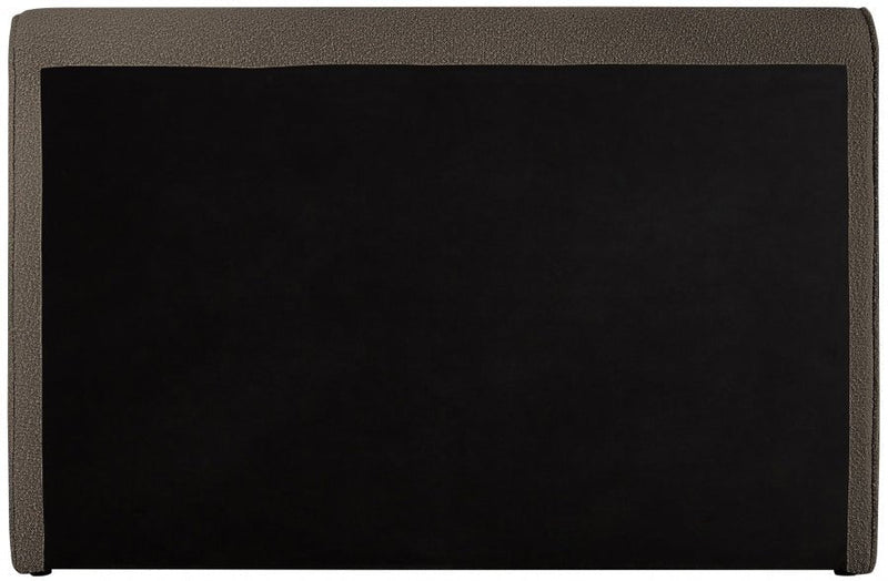 Stylus Boucle Fabric Queen Bed (3 Boxes) Brown - Gate FurnitureQueen Bed