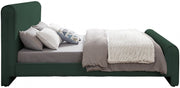 Stylus Boucle Fabric Queen Bed (3 Boxes) Green - Gate FurnitureQueen Bed