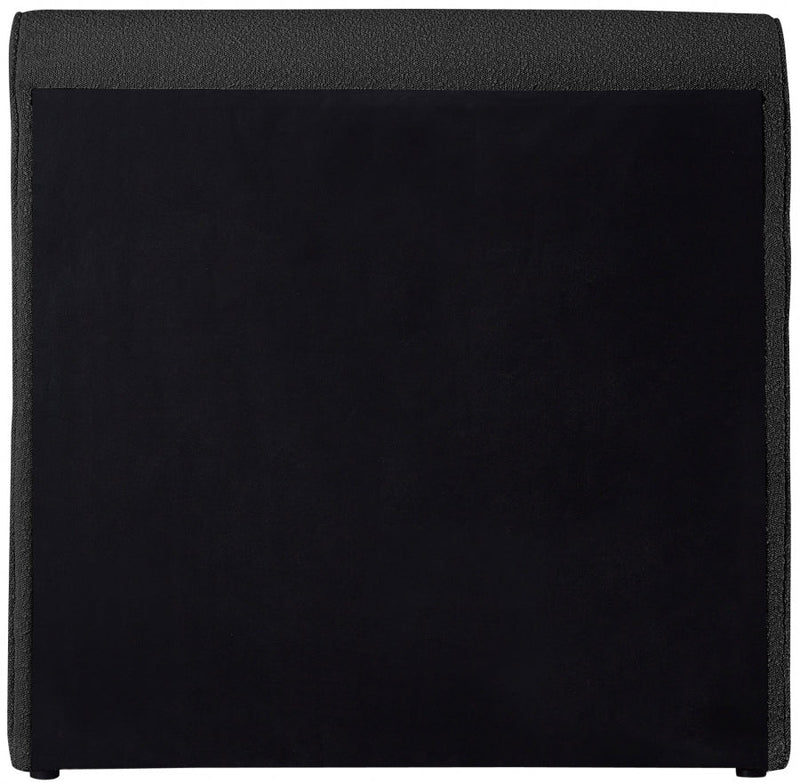 Stylus Boucle Fabric Twin Bed (3 Boxes) Black - Gate FurnitureTwin Bed
