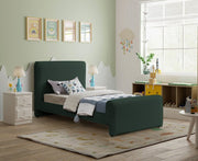 Stylus Boucle Fabric Twin Bed (3 Boxes) Green - Gate FurnitureTwin Bed