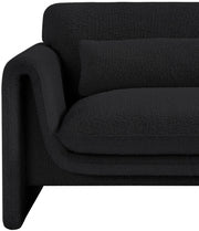 Stylus Boucle Fabric Upholstered Chair in Black - 198Black-C