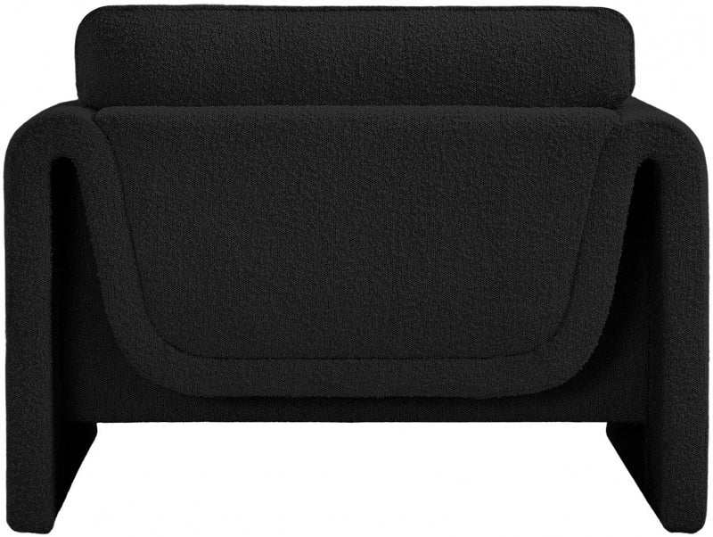 Stylus Boucle Fabric Upholstered Chair in Black - 198Black-C