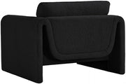 Stylus Boucle Fabric Upholstered Chair in Black - 198Black-C