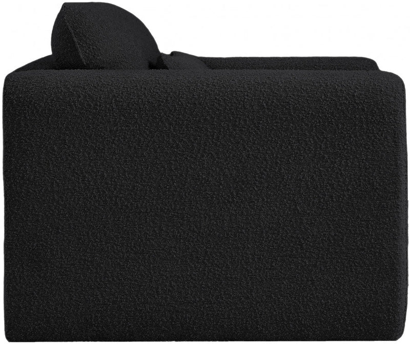 Stylus Boucle Fabric Upholstered Chair in Black - 198Black-C