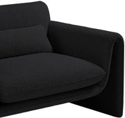Stylus Boucle Fabric Upholstered Chair in Black - 198Black-C