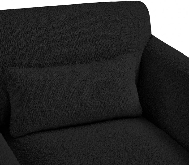 Stylus Boucle Fabric Upholstered Chair in Black - 198Black-C