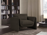 Stylus Boucle Fabric Upholstered Chair in Brown - 198Brown-C