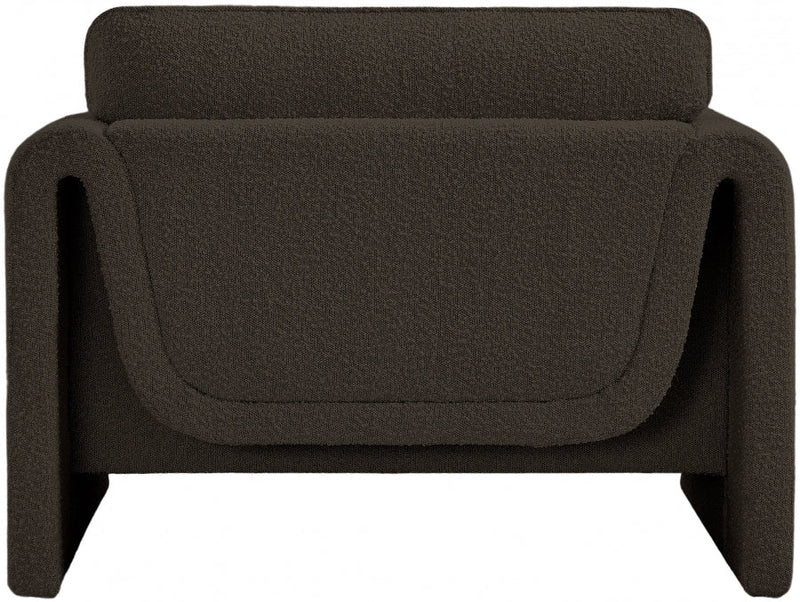 Stylus Boucle Fabric Upholstered Chair in Brown - 198Brown-C