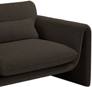 Stylus Boucle Fabric Upholstered Chair in Brown - 198Brown-C