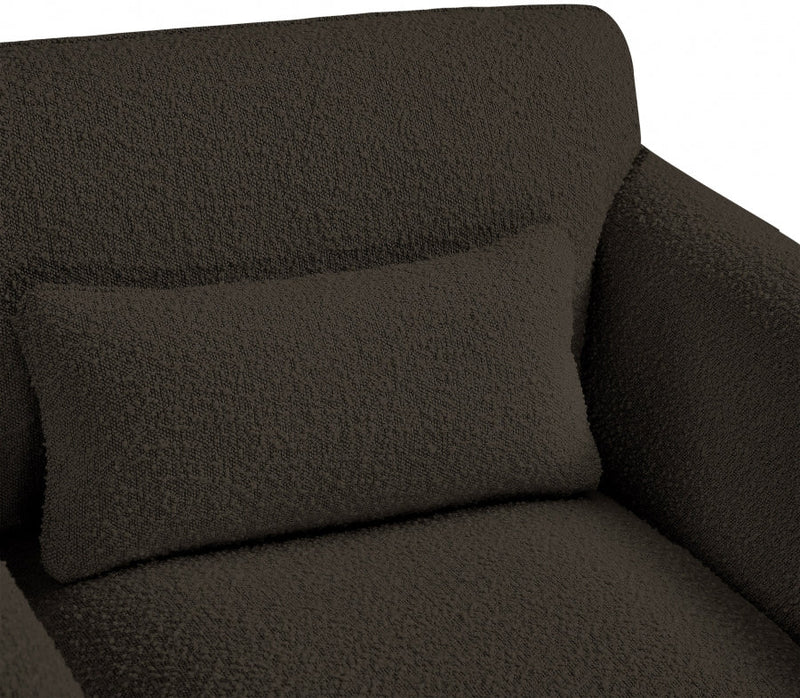 Stylus Boucle Fabric Upholstered Chair in Brown - 198Brown-C
