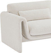 Stylus Boucle Fabric Upholstered Chair in Cream - 198Cream-C