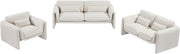Stylus Boucle Fabric Upholstered Chair in Cream - 198Cream-C