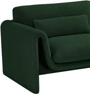 Stylus Boucle Fabric Upholstered Chair in Green - 198Green-C