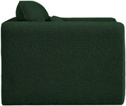 Stylus Boucle Fabric Upholstered Chair in Green - 198Green-C