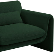 Stylus Boucle Fabric Upholstered Chair in Green - 198Green-C