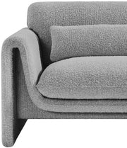 Stylus Boucle Fabric Upholstered Chair in Grey - 198Grey-C