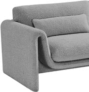 Stylus Boucle Fabric Upholstered Chair in Grey - 198Grey-C