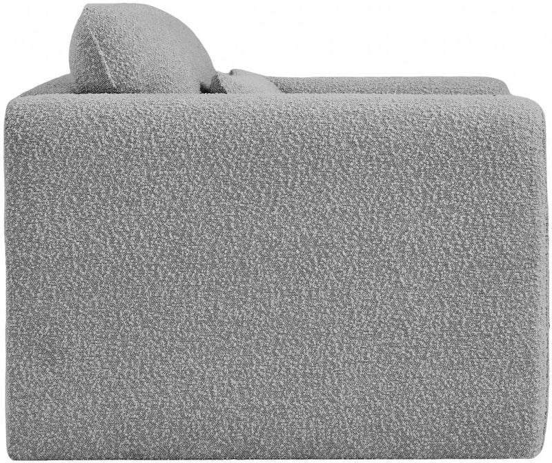 Stylus Boucle Fabric Upholstered Chair in Grey - 198Grey-C