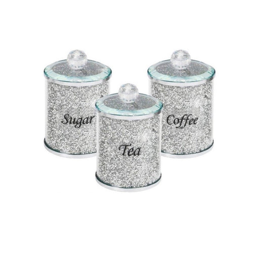 SUGAR JARS + TRAY - SILVER - 210000006092