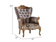 Sultan 31" Wide Tufted Traditional Armchair - Gate FurnitureTraditional Accent Chairs