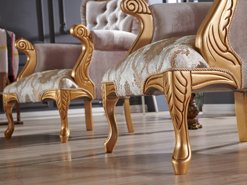 Sultan 31" Wide Tufted Traditional Armchair - Gate FurnitureTraditional Accent Chairs