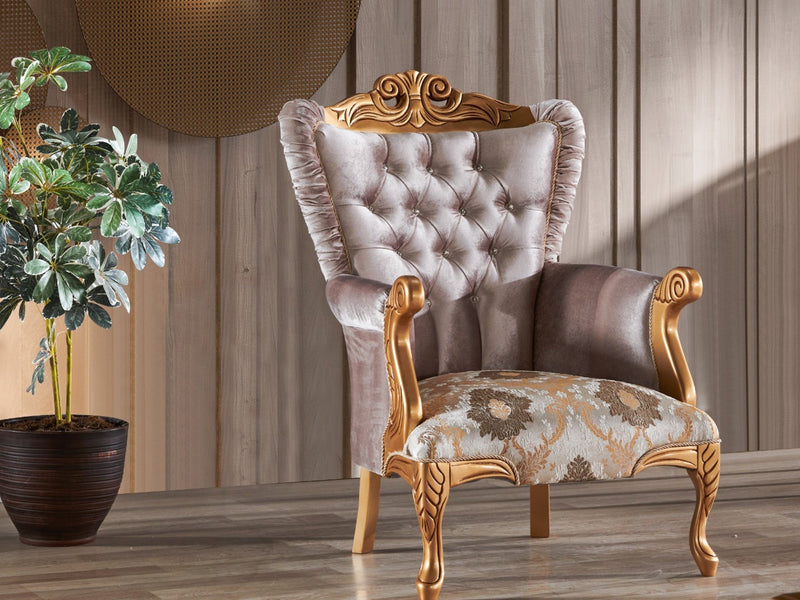 Sultan 31" Wide Tufted Traditional Armchair - Gate FurnitureTraditional Accent Chairs