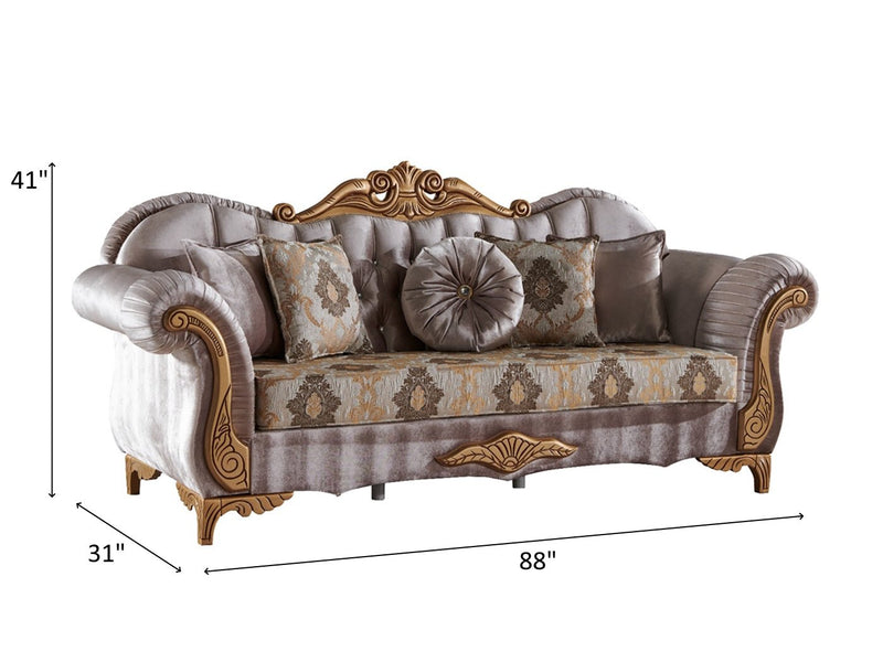 Sultan 88" Wide Tufted Traditional Sofa - Gate FurnitureTraditional Sofas