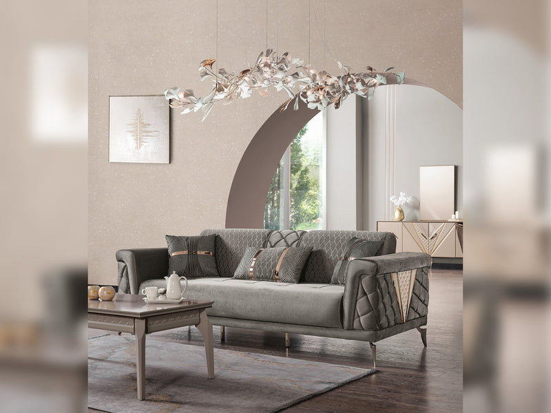 Sultan Elf Convertible Sofa in Light Grey - 200-ELIF-SUL-A125-3