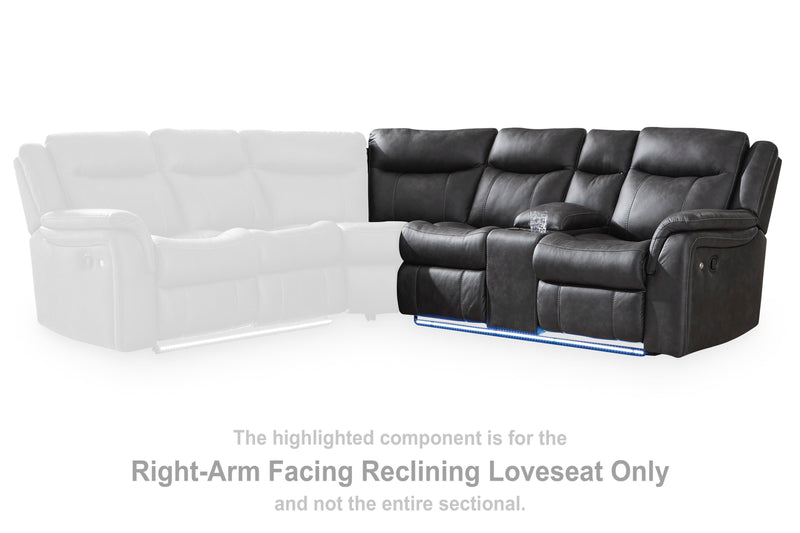 Sultan Meadow Carbon Right-Arm Facing Reclining Loveseat - PC1300149