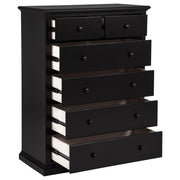 Sumerlin 6-drawer Bedroom Chest of Drawers Black - 460595BLK
