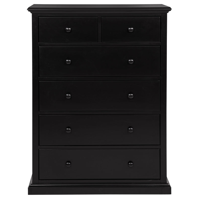 Sumerlin 6-drawer Bedroom Chest of Drawers Black - 460595BLK